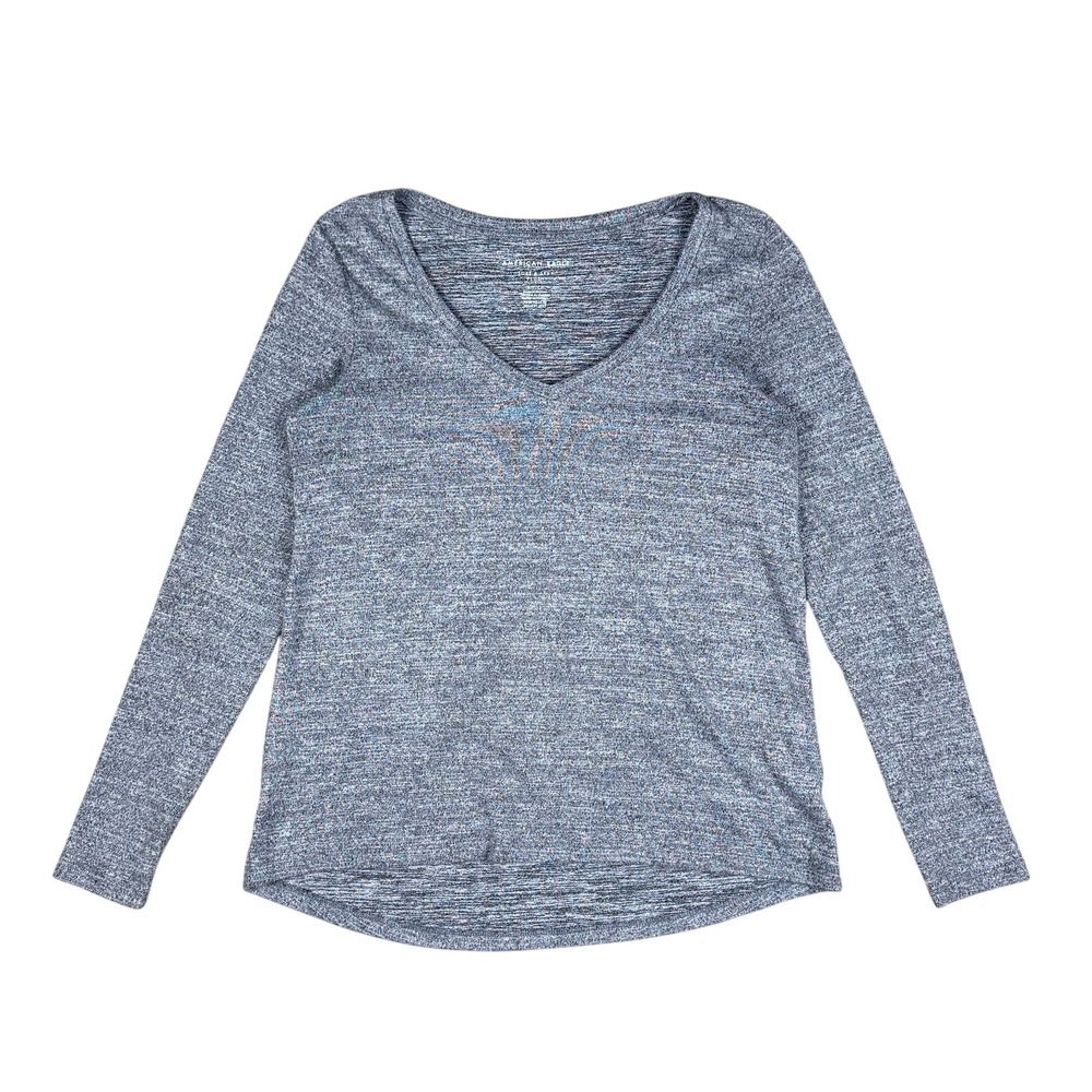 American Eagle Soft & Sexy Plush‎ V‑neck Sweater Gray Women's Small